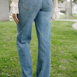 Eliza High Rise Wide Legs with Starry Flair