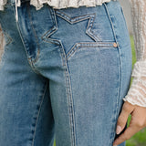 Eliza High Rise Wide Legs with Starry Flair