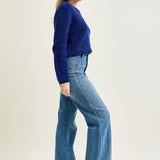 Eliza High Rise Wide Legs with Starry Flair