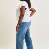 Eliza High Rise Wide Legs with Starry Flair - PLUS