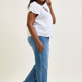 Eliza High Rise Wide Legs with Starry Flair - PLUS