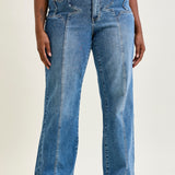 Eliza High Rise Wide Legs with Starry Flair - PLUS