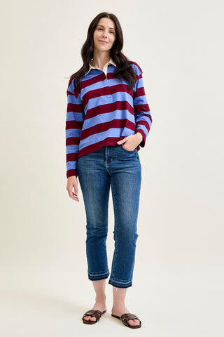 Amy Vintage Wash Kick Flare With Released Hem