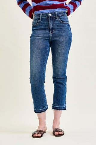 Amy Vintage Wash Kick Flare With Released Hem