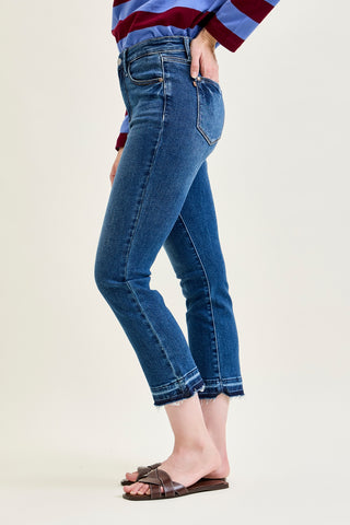 Amy Vintage Wash Kick Flare With Released Hem