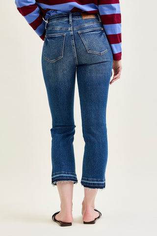 Amy Vintage Wash Kick Flare With Released Hem