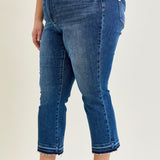 Aurora High Rise Vintage Wash Kick Flare With Released Hem - PLUS