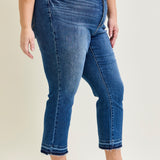 Aurora High Rise Vintage Wash Kick Flare With Released Hem - PLUS