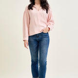 Scarlett High Rise Dark Wash Kick Flare