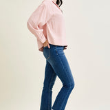 Scarlett High Rise Dark Wash Kick Flare