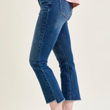 Scarlett High Rise Dark Wash Kick Flare