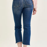 Scarlett High Rise Dark Wash Kick Flare