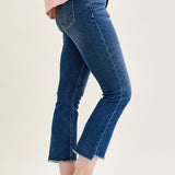 Scarlett High Rise Dark Wash Kick Flare