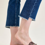 Scarlett High Rise Dark Wash Kick Flare
