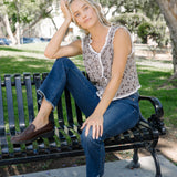 Scarlett High Rise Dark Wash Kick Flare