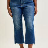Scarlett High Rise Dark Wash Kick Flare - PLUS
