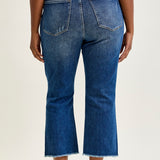 Scarlett High Rise Dark Wash Kick Flare - PLUS