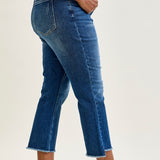 Scarlett High Rise Dark Wash Kick Flare - PLUS