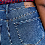 Scarlett High Rise Dark Wash Kick Flare - PLUS