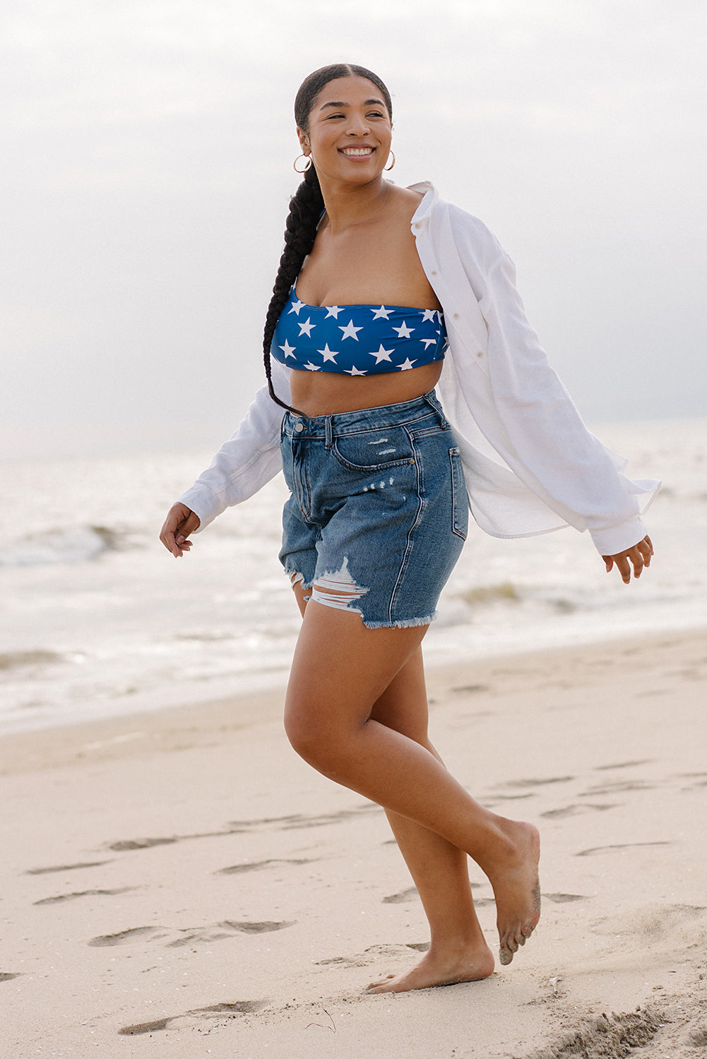Judy Blue Full Size High Waist V-Front Bermuda Plus Size main image 1