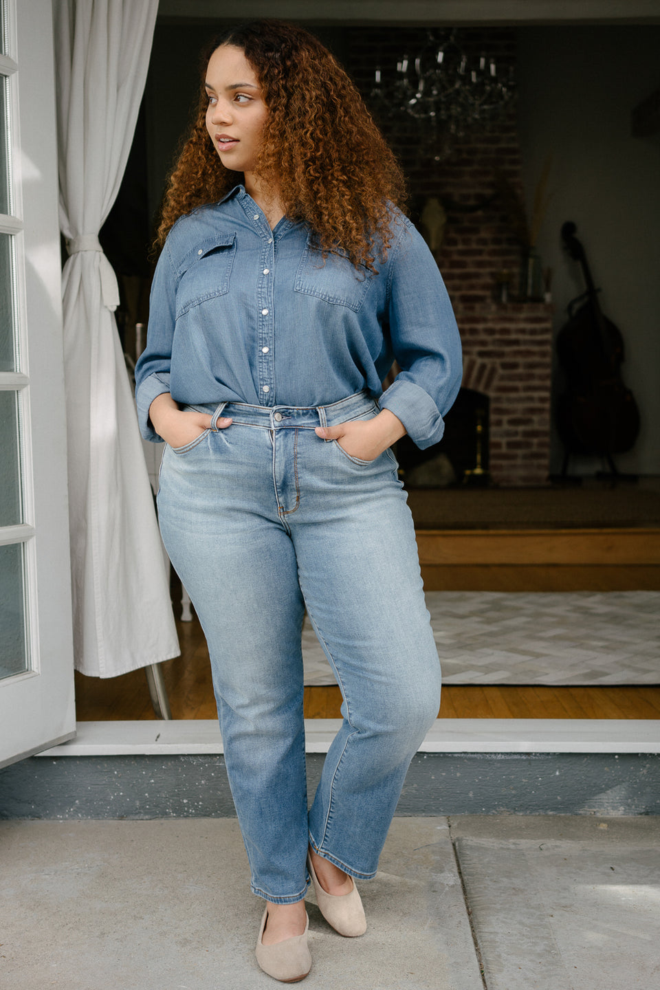 Judy Blue Full Size Side Seam Detail Straight Jeans