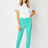Elise High Rise Classic Aquamarine Slim Jeans - PLUS