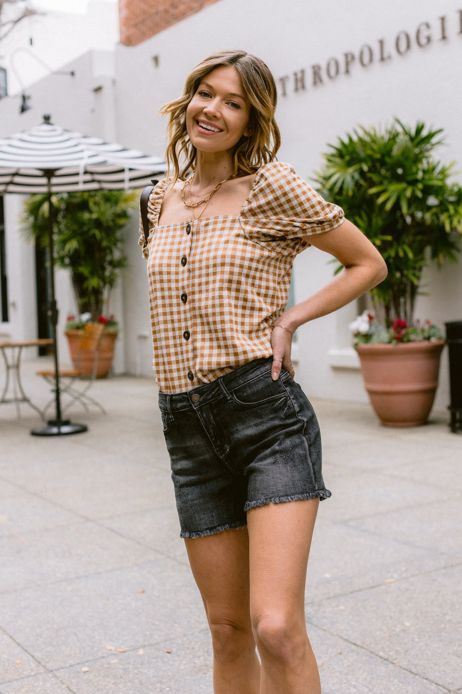 Blake Fray Hem Cutoff Shorts - PLUS
