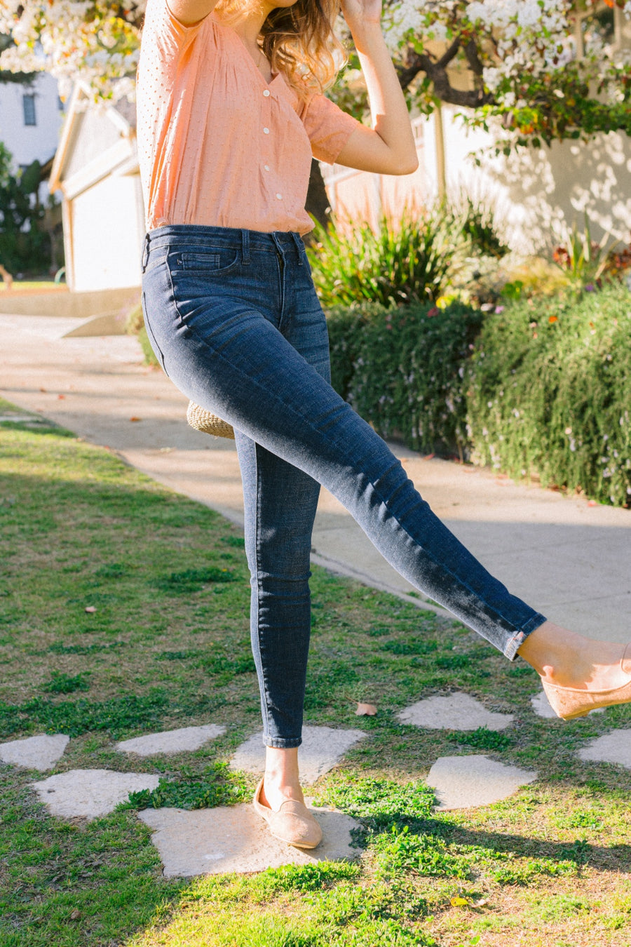 Aubree Dark Tummy Control Skinny