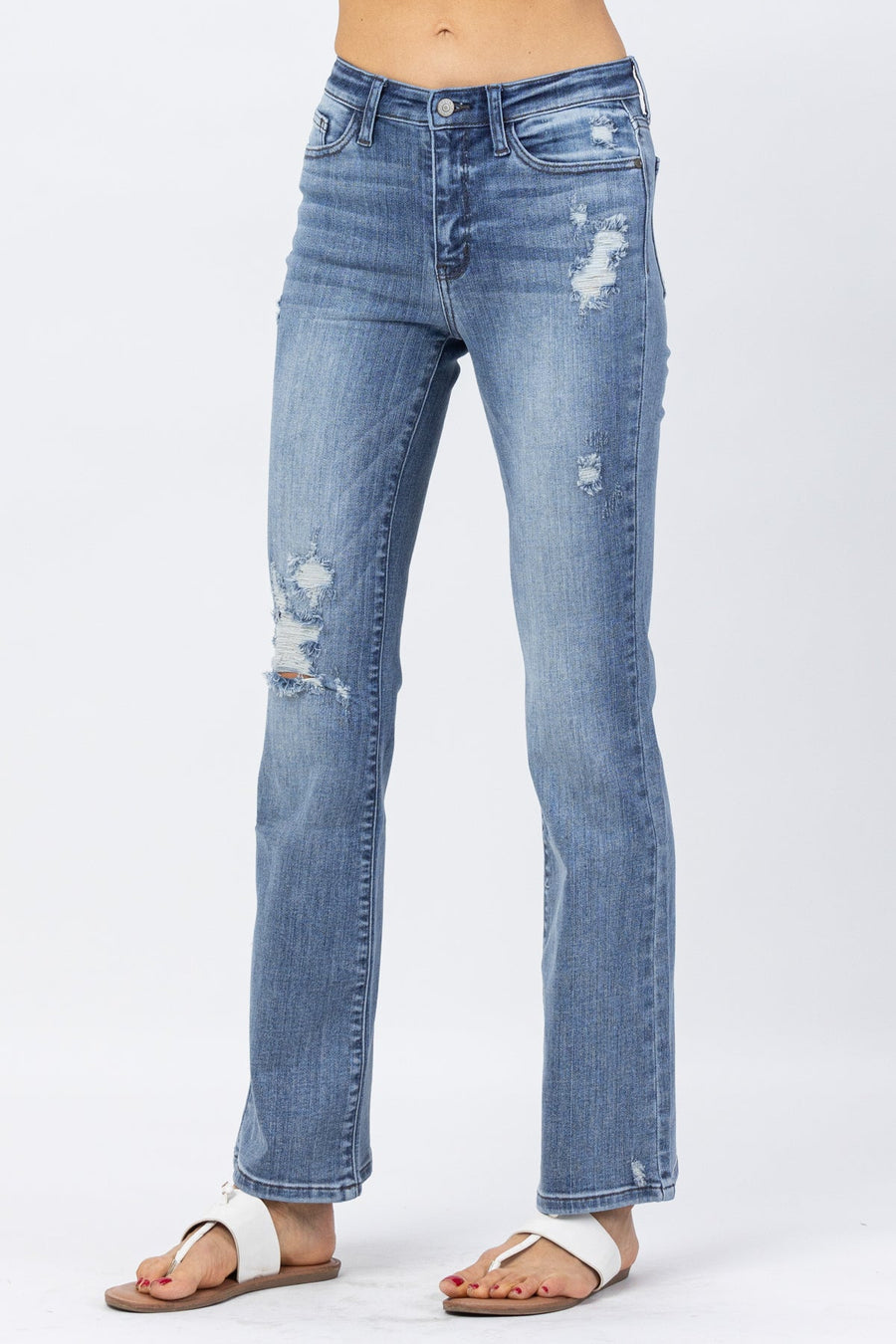 Anabelle Minimal Destroyed Bootcut - PLUS