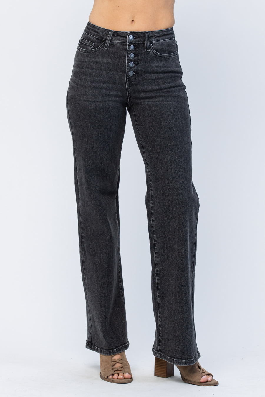 Selena Button Fly Trouser Wide Leg