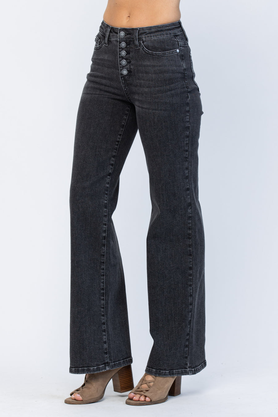 Selena Button Fly Trouser Wide Leg