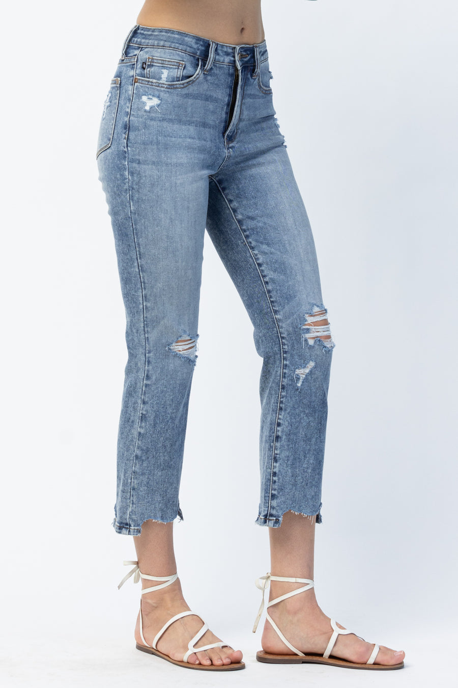 Darla Cropped Chew Hem Bootcut