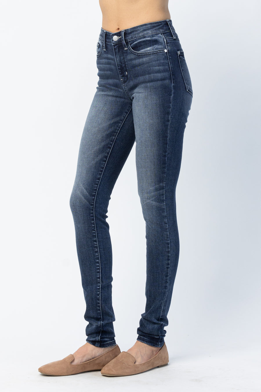 Cassie Long Inseam Pin Tack Skinny