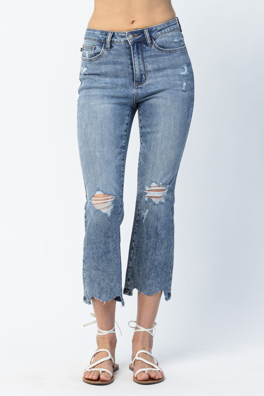 Darla Cropped Chew Hem Bootcut