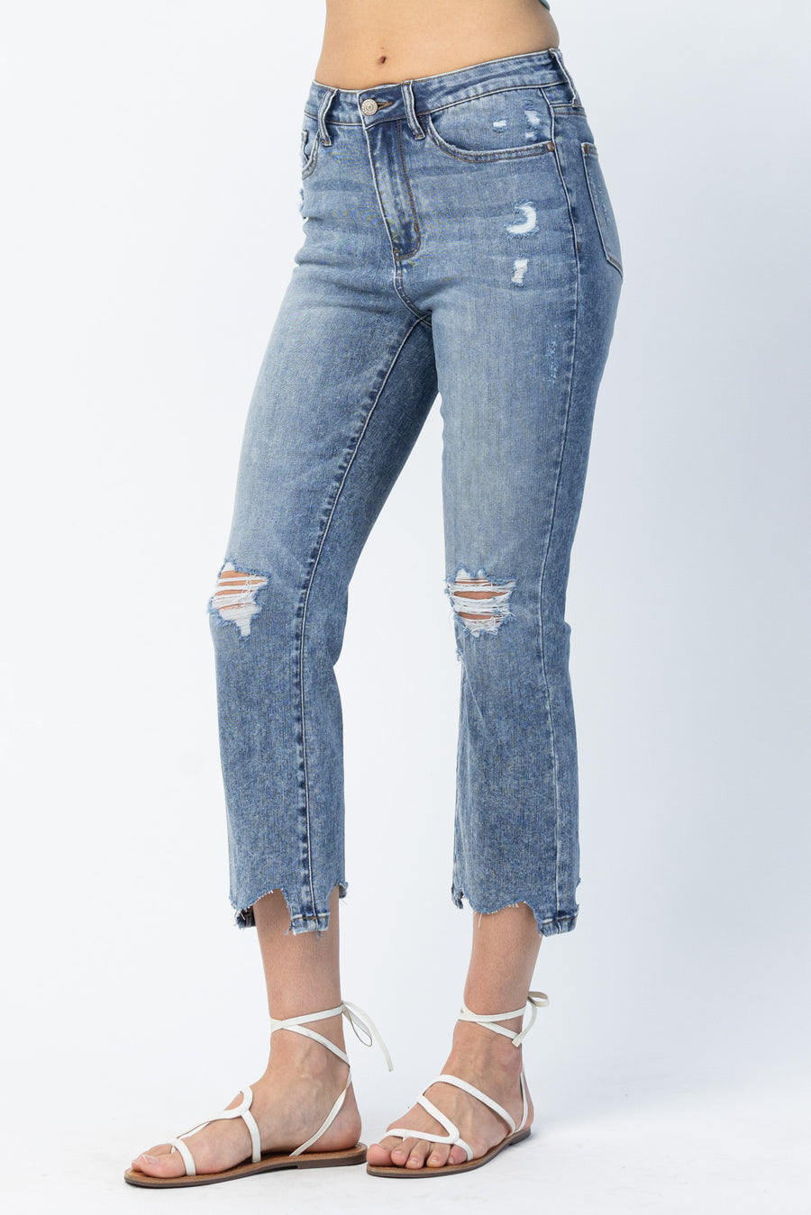 Darla Cropped Chew Hem Bootcut