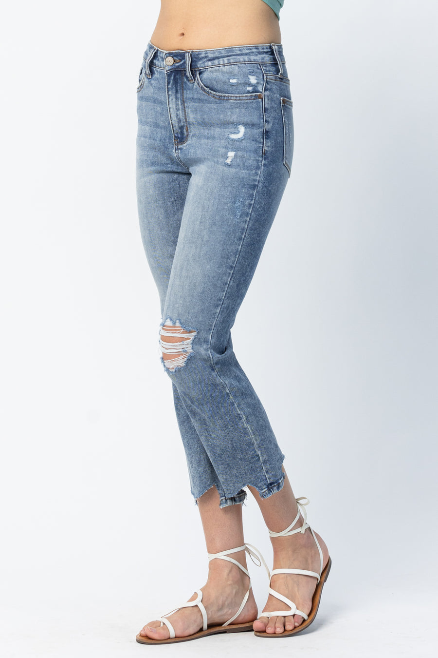 Darla Cropped Chew Hem Bootcut