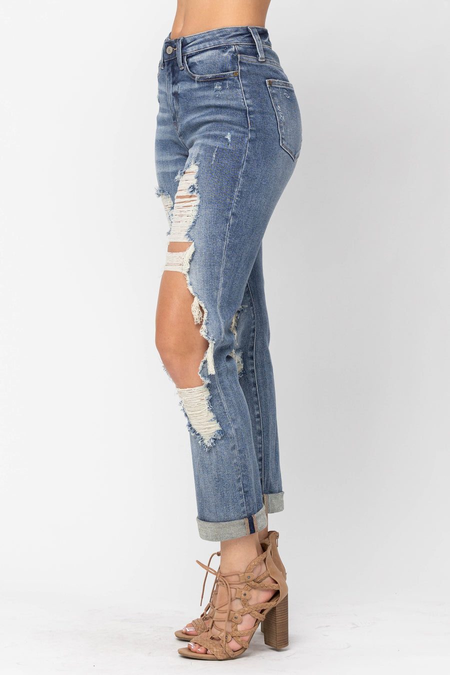 Janine Vintage Heavy Destroy Straight - PLUS