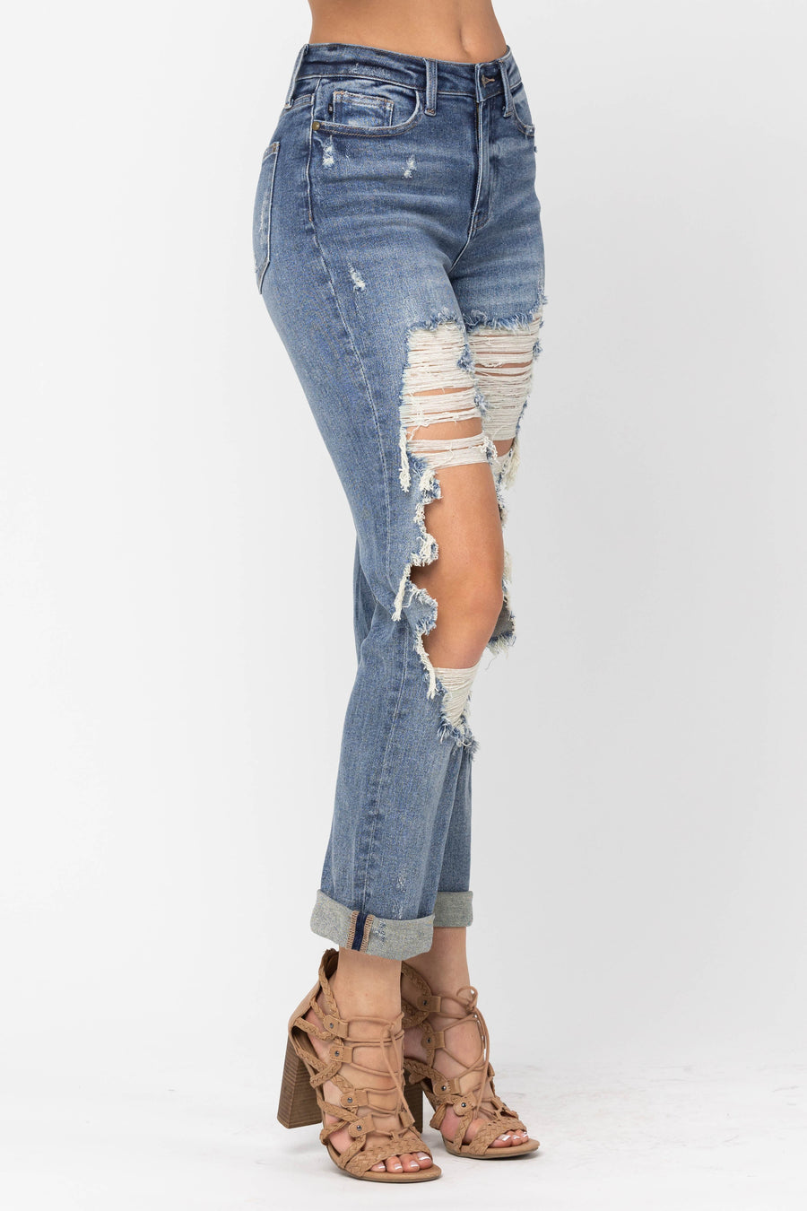 Janine Vintage Heavy Destroy Straight - PLUS