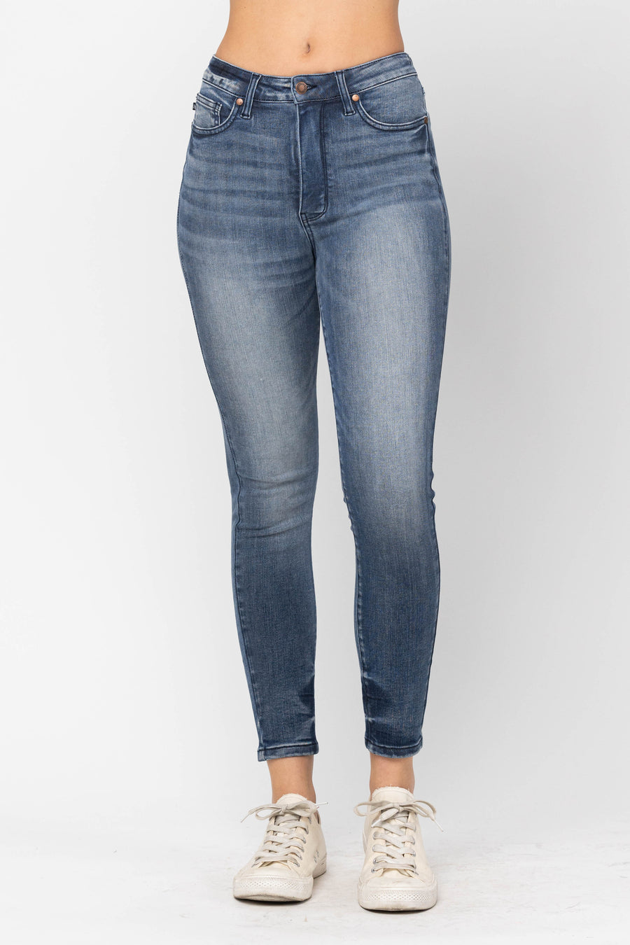 Serene Contrast Wash Tummy Control Skinny - PLUS