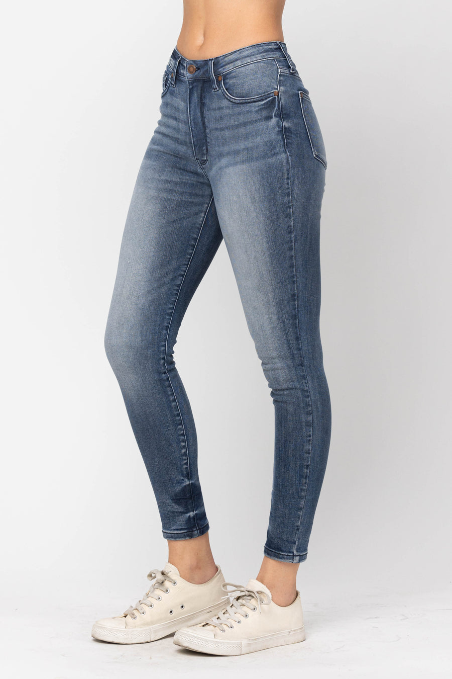 Serene Contrast Wash Tummy Control Skinny - PLUS