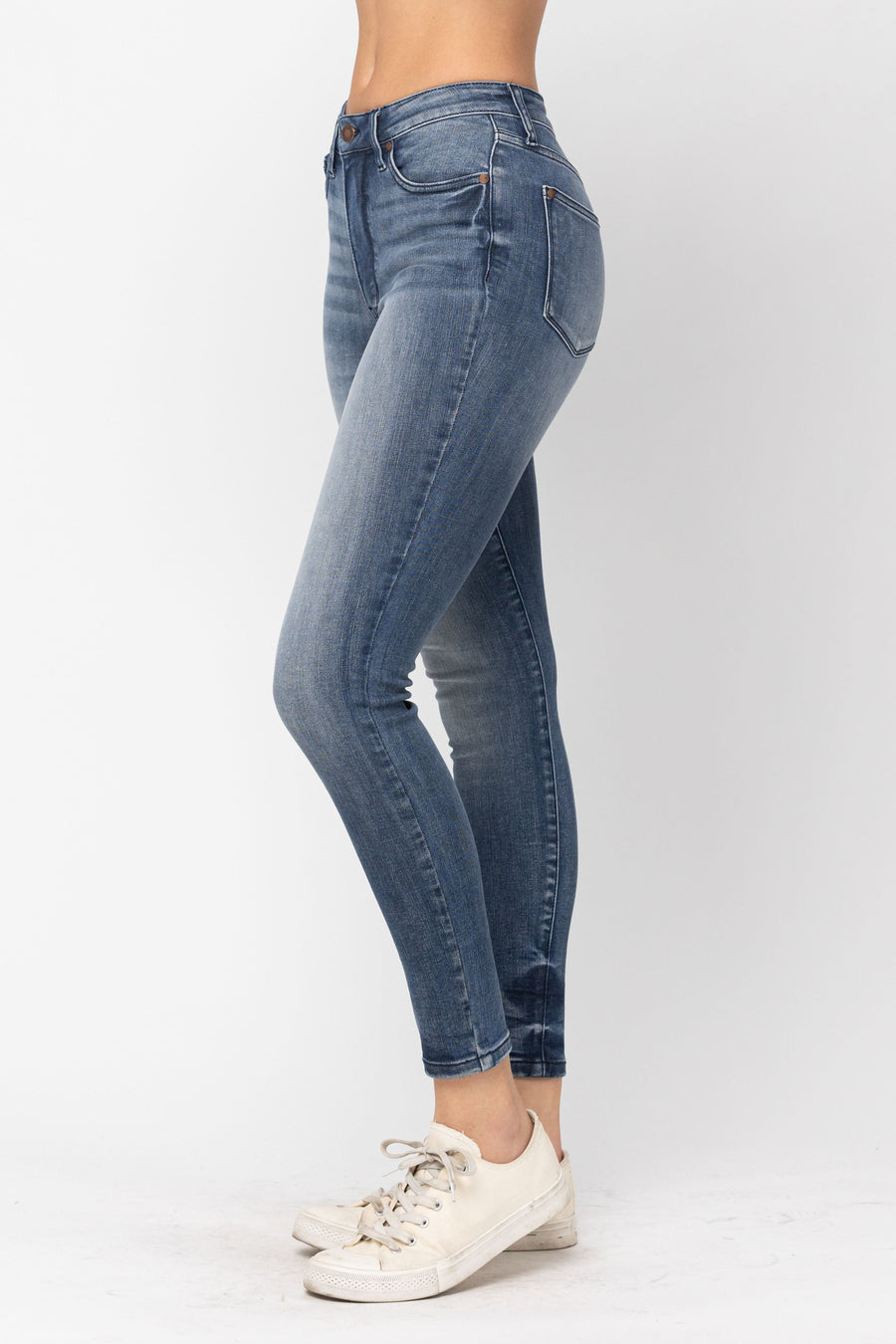 Serene Contrast Wash Tummy Control Skinny - PLUS