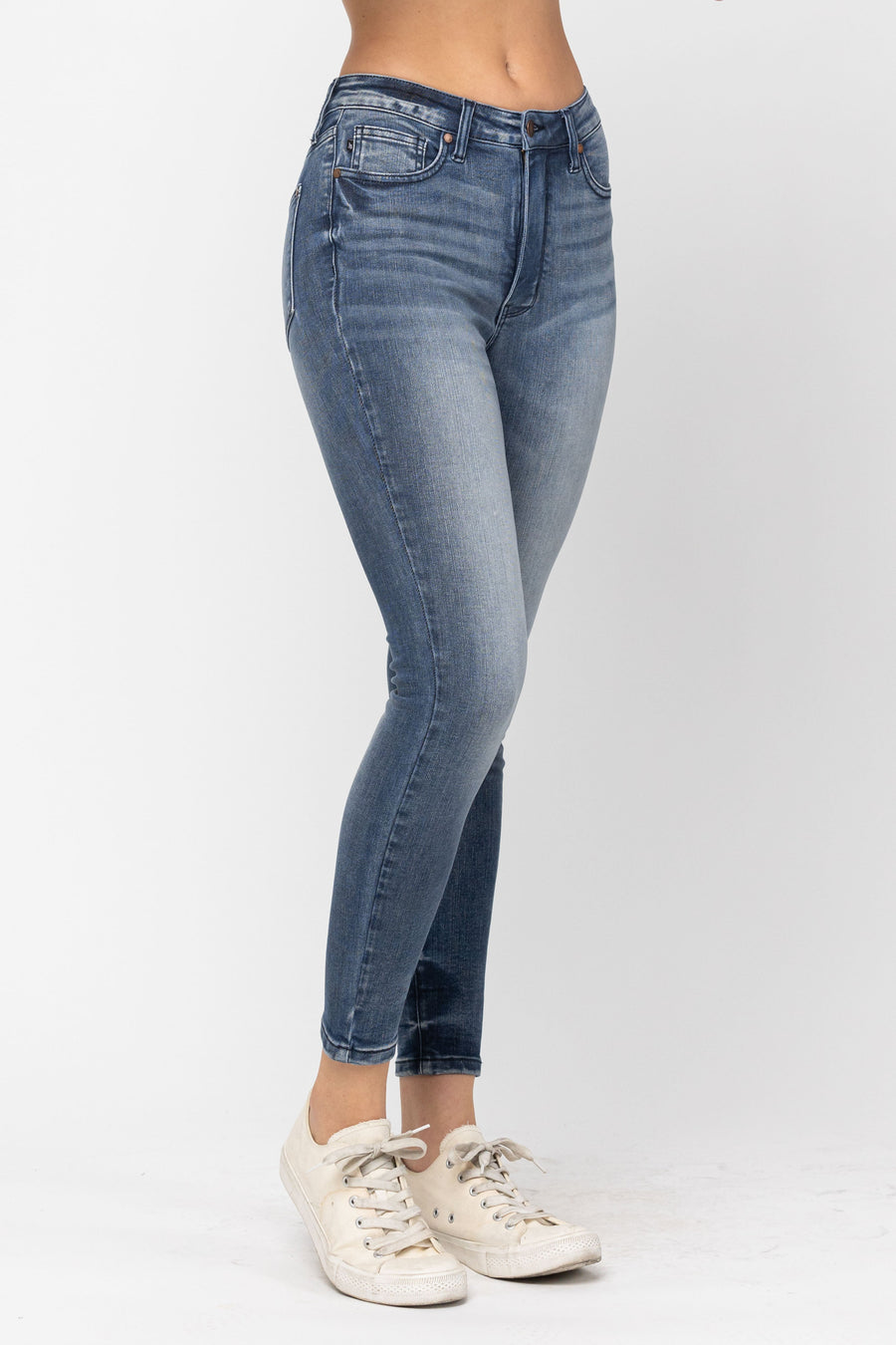 Serene Contrast Wash Tummy Control Skinny - PLUS