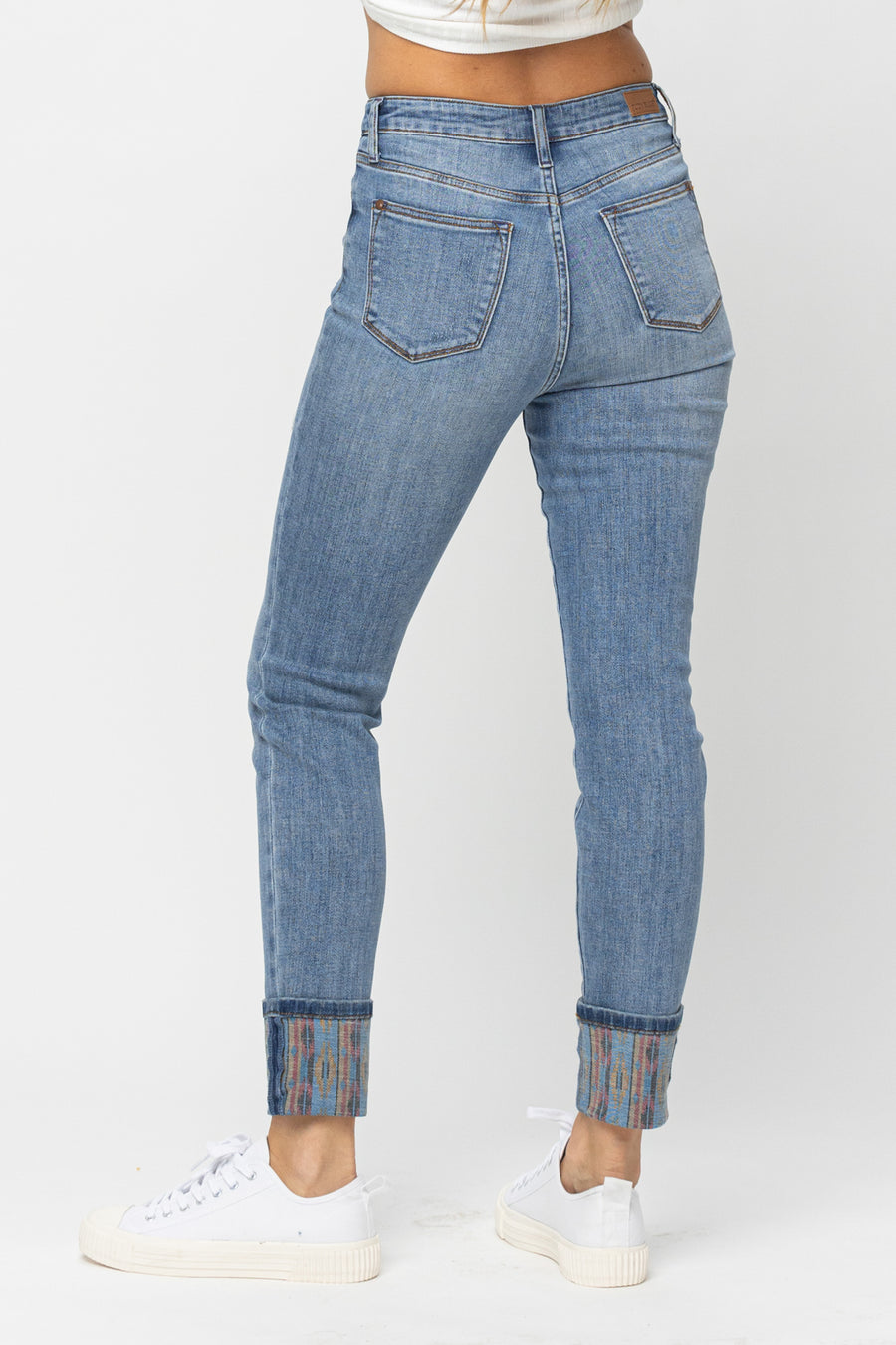 Karina Western Print Cuff Relaxed Fit - PLUS