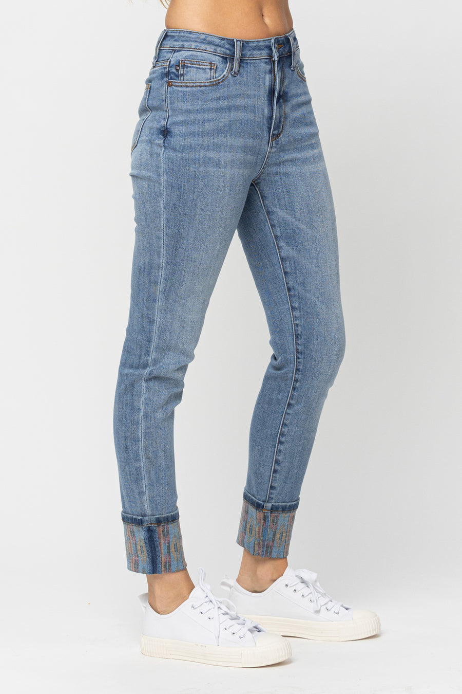 Karina Western Print Cuff Relaxed Fit