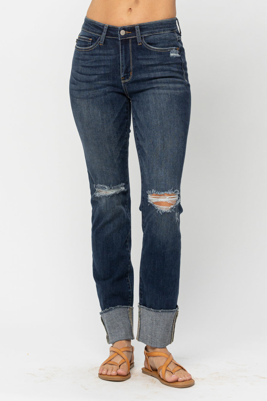 Lillian Minimal Destroy Cuffed Straight - PLUS