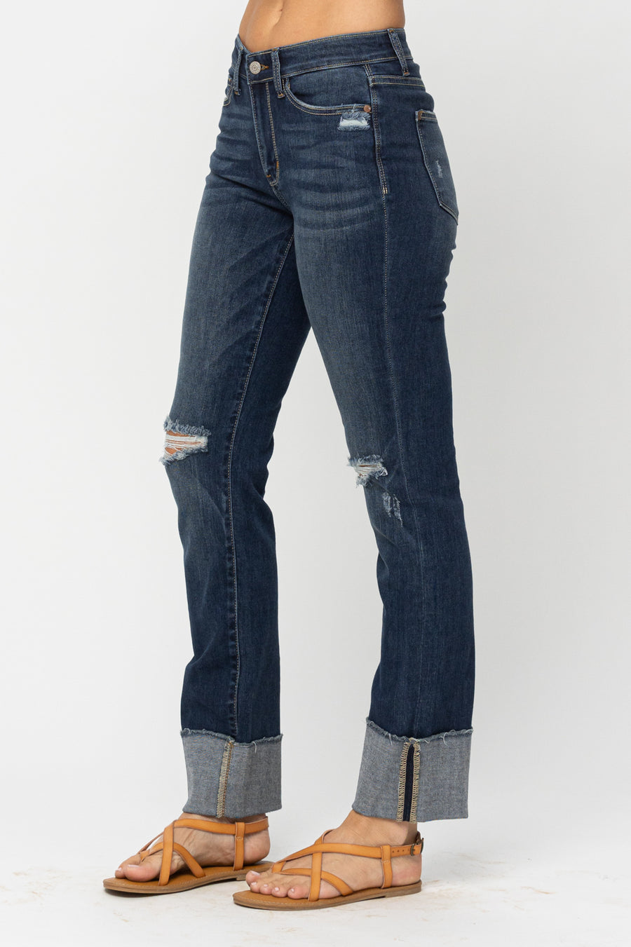 Lillian Minimal Destroy Cuffed Straight - PLUS