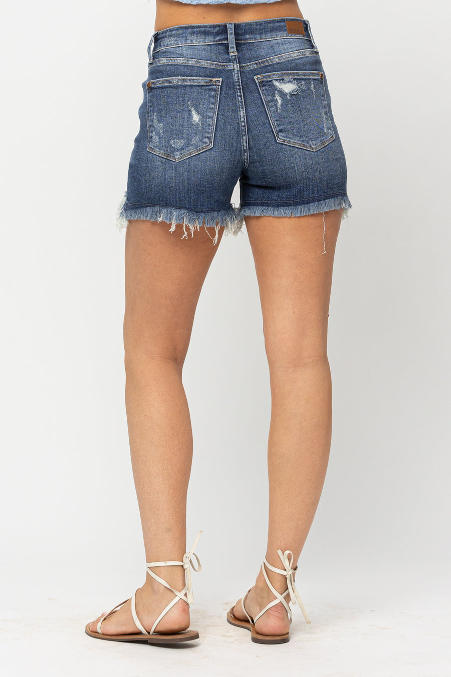 Lisa Destroyed Fray Hem Shorts
