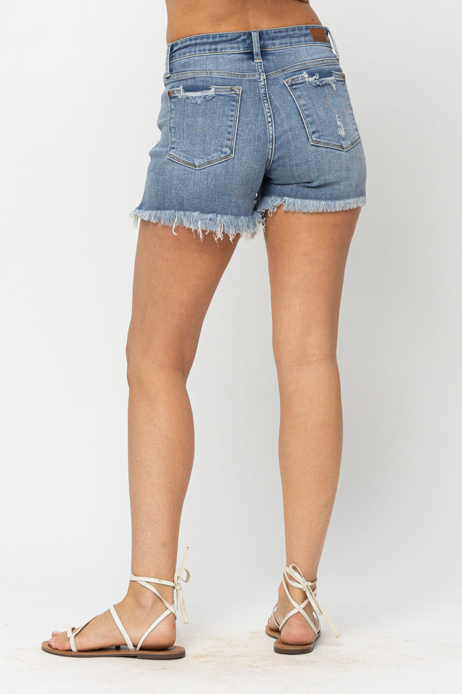 Dana Destroyed Fray Hem Shorts