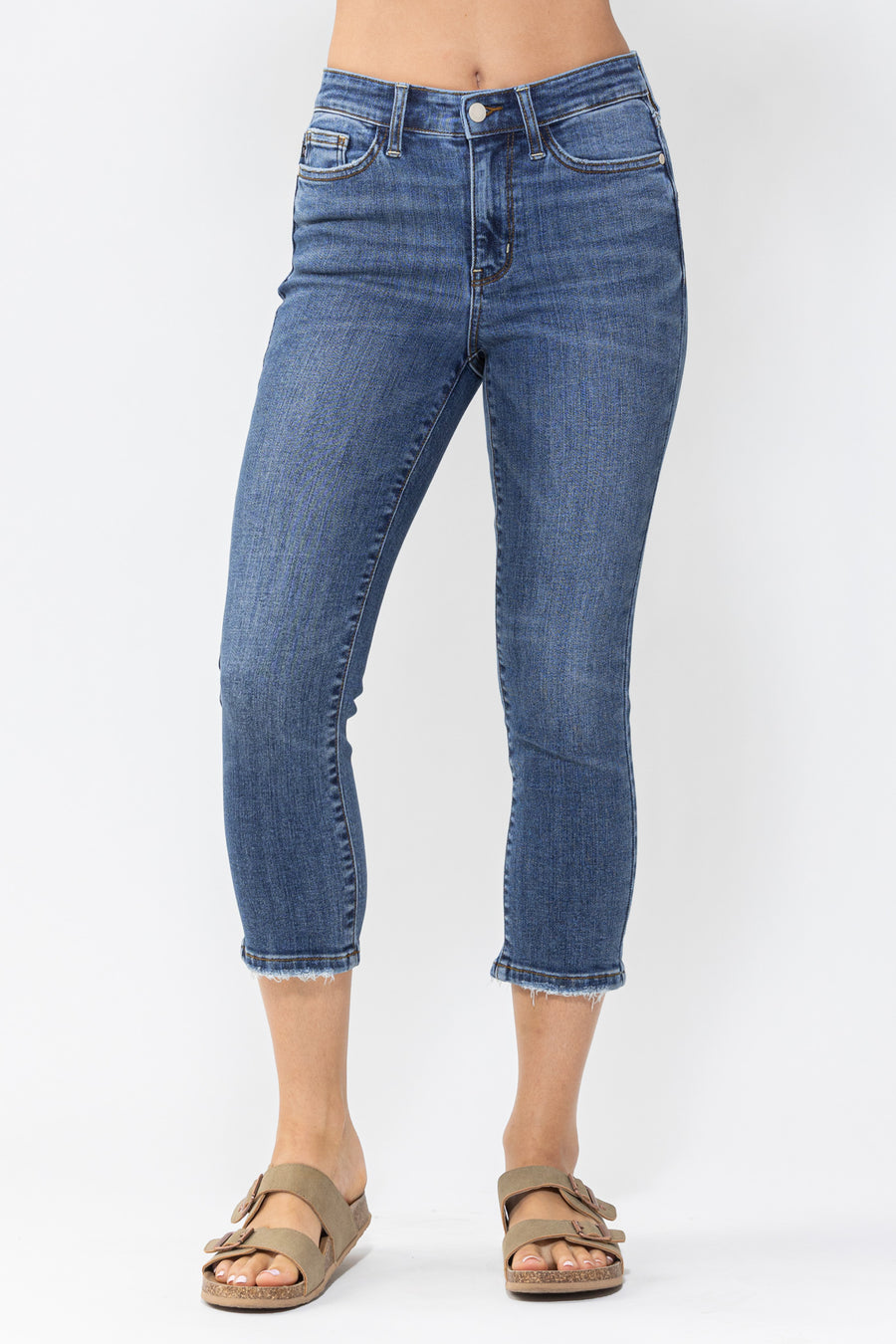 Carrie Basic No Distress Capri - PLUS