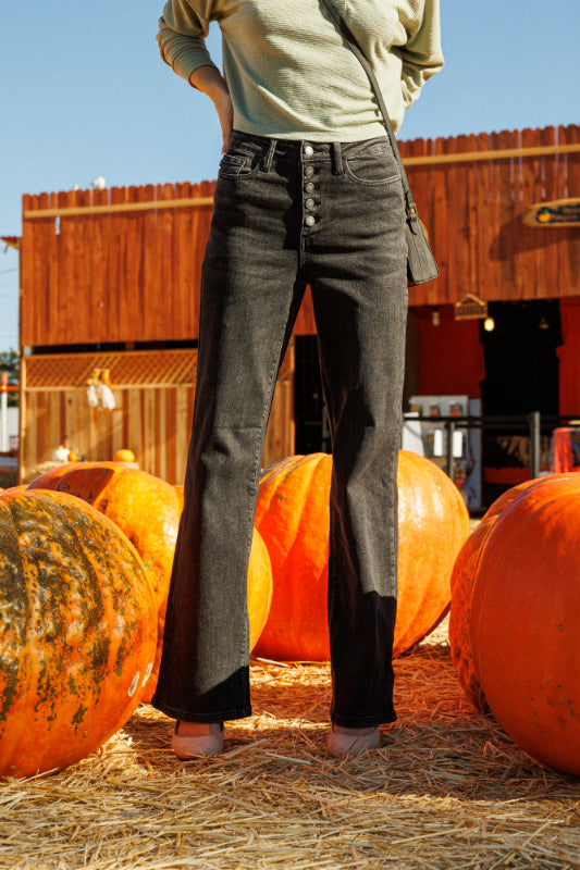 Selena Button Fly Trouser Wide Leg